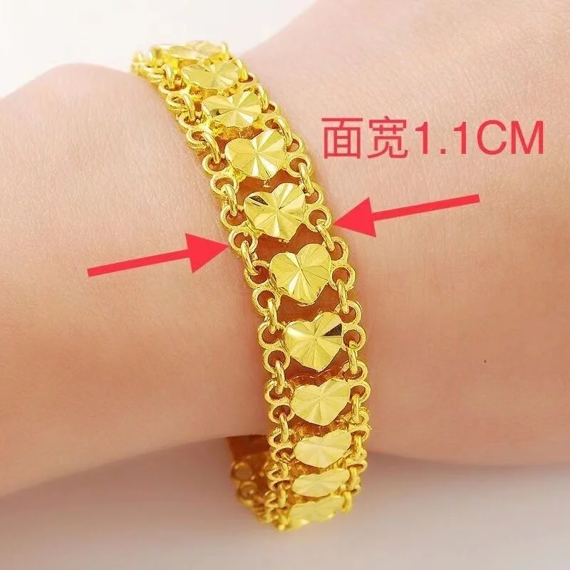 Hong Kong Duty-free 10000 Foot Bracelet Women's Fortune Shopping Transfer Rose 24k Exquisite Copy 100% Real Gold Bracelet, for W
Hong Kong Duty-free 10000 Foot Bracelet Women's Fortune Shopping Transfer Rose 24k Exquisite Copy 100% Real Gold Bracelet, for W