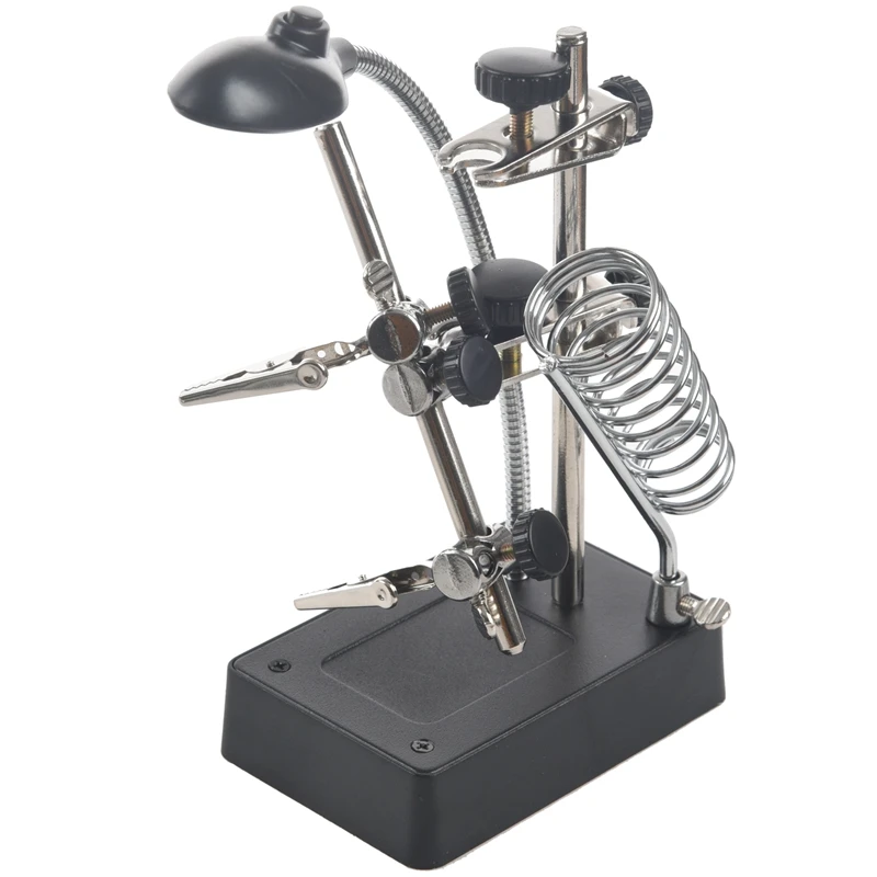 Hot EU Plug,Welding Magnifying Glass 5 LED Auxiliary Clip Magnifier 3 In1 Hand Soldering Solder Iron Stand Holder Station
Hot EU Plug,Welding Magnifying Glass 5 LED Auxiliary Clip Magnifier 3 In1 Hand Soldering Solder Iron Stand Holder Station