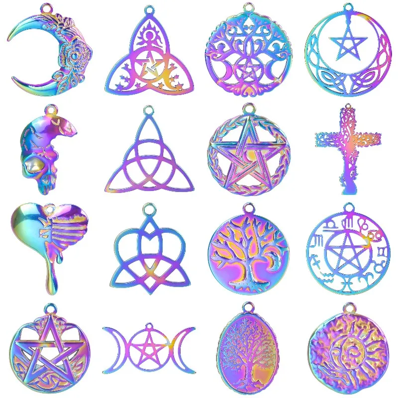 9Pcs/Lot Stainless Steel Witchcraft Irish Celtic Knot Charms Crescent Moon Star Pentagram Tree Skull Pendant For Jewelry Bulk
9Pcs/Lot Stainless Steel Witchcraft Irish Celtic Knot Charms Crescent Moon Star Pentagram Tree Skull Pendant For Jewelry Bulk