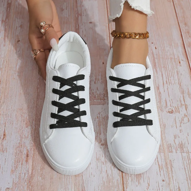 Women's Platform Sports Shoes 2024 New Korean Small White Shoes Spring and Autumn New PU Lace Up Flat Shoes Women's Casual Shoes
Women's Platform Sports Shoes 2024 New Korean Small White Shoes Spring and Autumn New PU Lace Up Flat Shoes Women's Casual Shoes