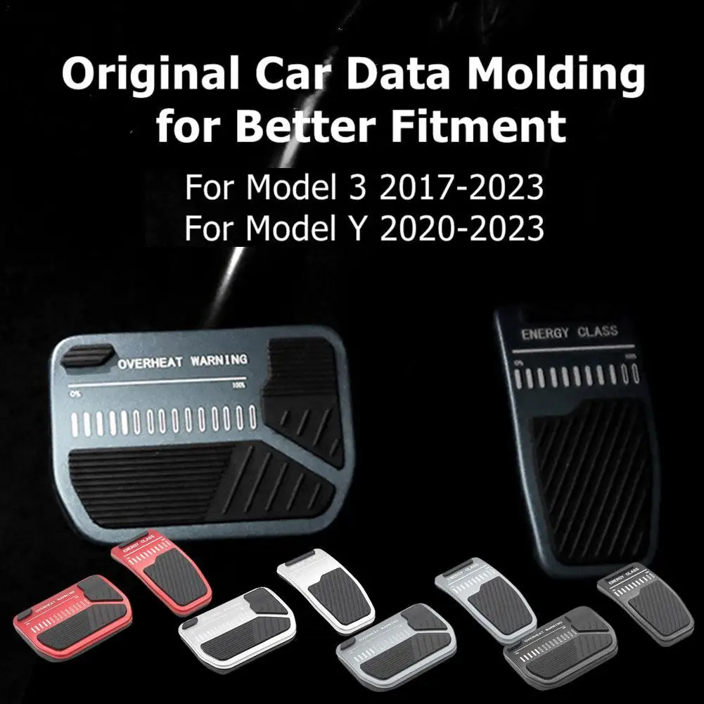 New Foot Pedal Pad Cover Set Alloy Silcone Non-Slip Performance Brake Accelerator Pedals for Tesla Model 3/Y 
New Foot Pedal Pad Cover Set Alloy Silcone Non-Slip Performance Brake Accelerator Pedals for Tesla Model 3/Y