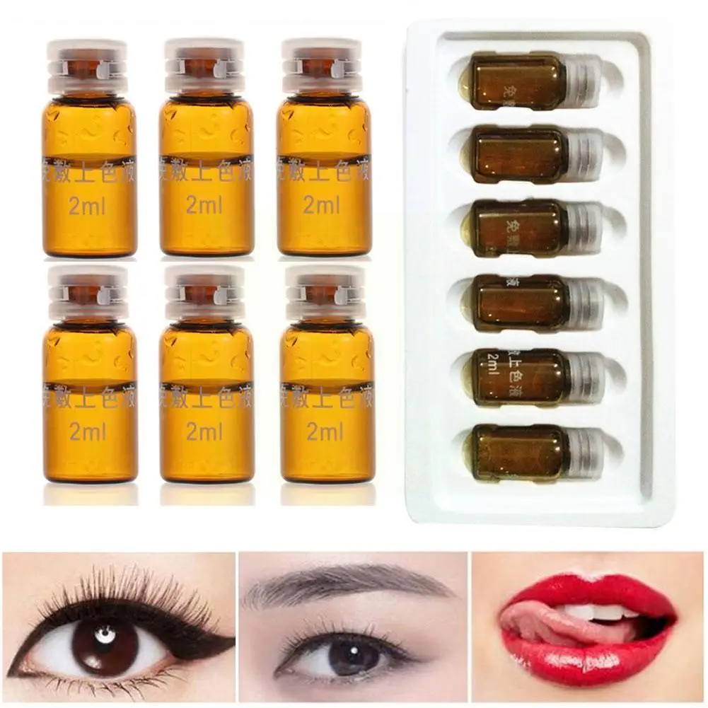 6 Bottles/pack Effective Fixed Color Microblading Eyebrow Fluid Makeup Numbing Exempting Coloring Tattoo Lips Permanent Spr L2p3
6 Bottles/pack Effective Fixed Color Microblading Eyebrow Fluid Makeup Numbing Exempting Coloring Tattoo Lips Permanent Spr L2p3