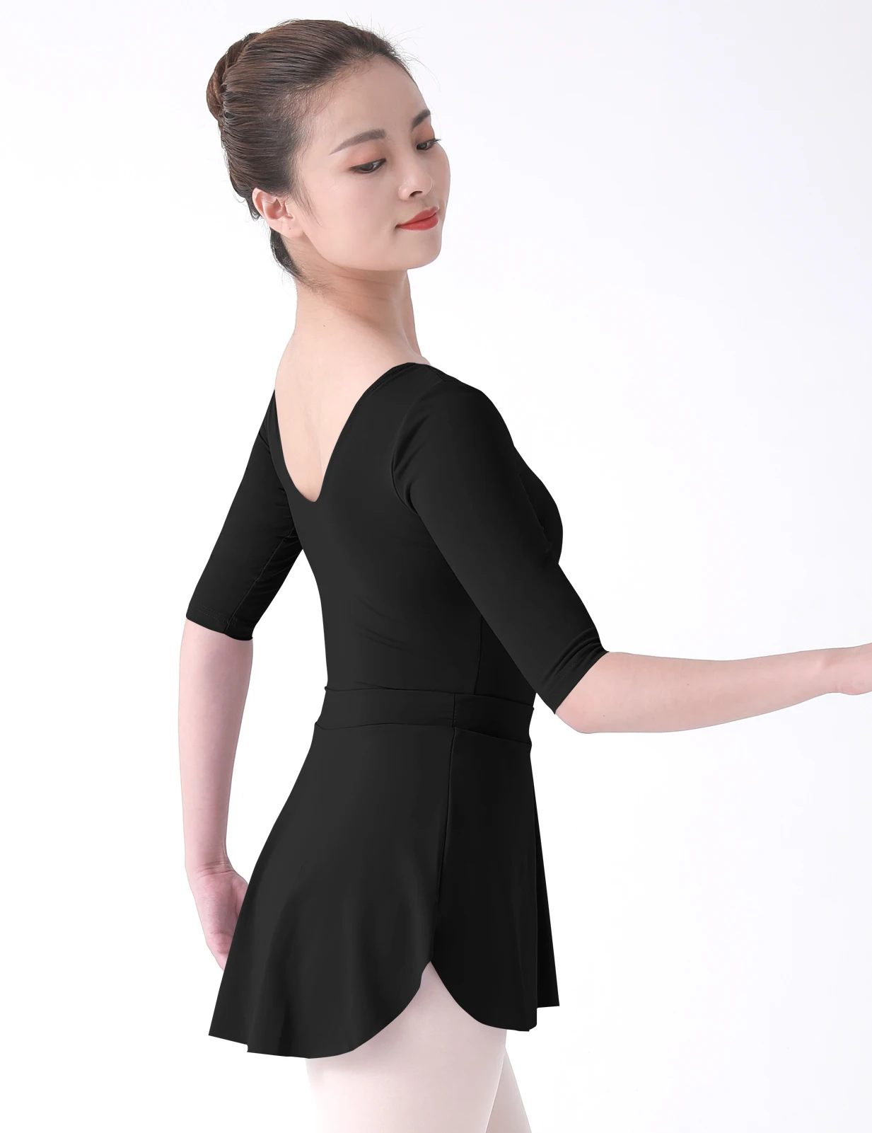 Black Dance Leotard Suit Women Middle Sleeve Ballet Bodysuit Gymnastics Skirt Adult Ballerina Dancewear Costumes Swimsuit
Black Dance Leotard Suit Women Middle Sleeve Ballet Bodysuit Gymnastics Skirt Adult Ballerina Dancewear Costumes Swimsuit