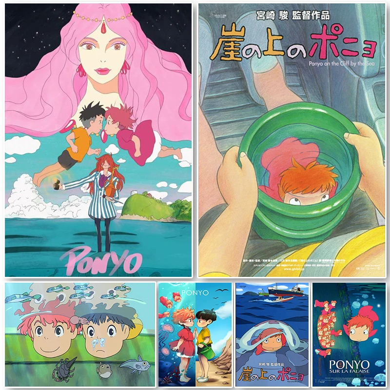 Плакат Hayao Miyazaki Ponyo на скале и картины, Картина на холсте, плакат, HD печать, декор для гостиной, домашнее настенное искусство, Декор
Плакат Hayao Miyazaki Ponyo на скале и картины, Картина на холсте, плакат, HD печать, декор для гостиной, домашнее настенное искусство, Декор