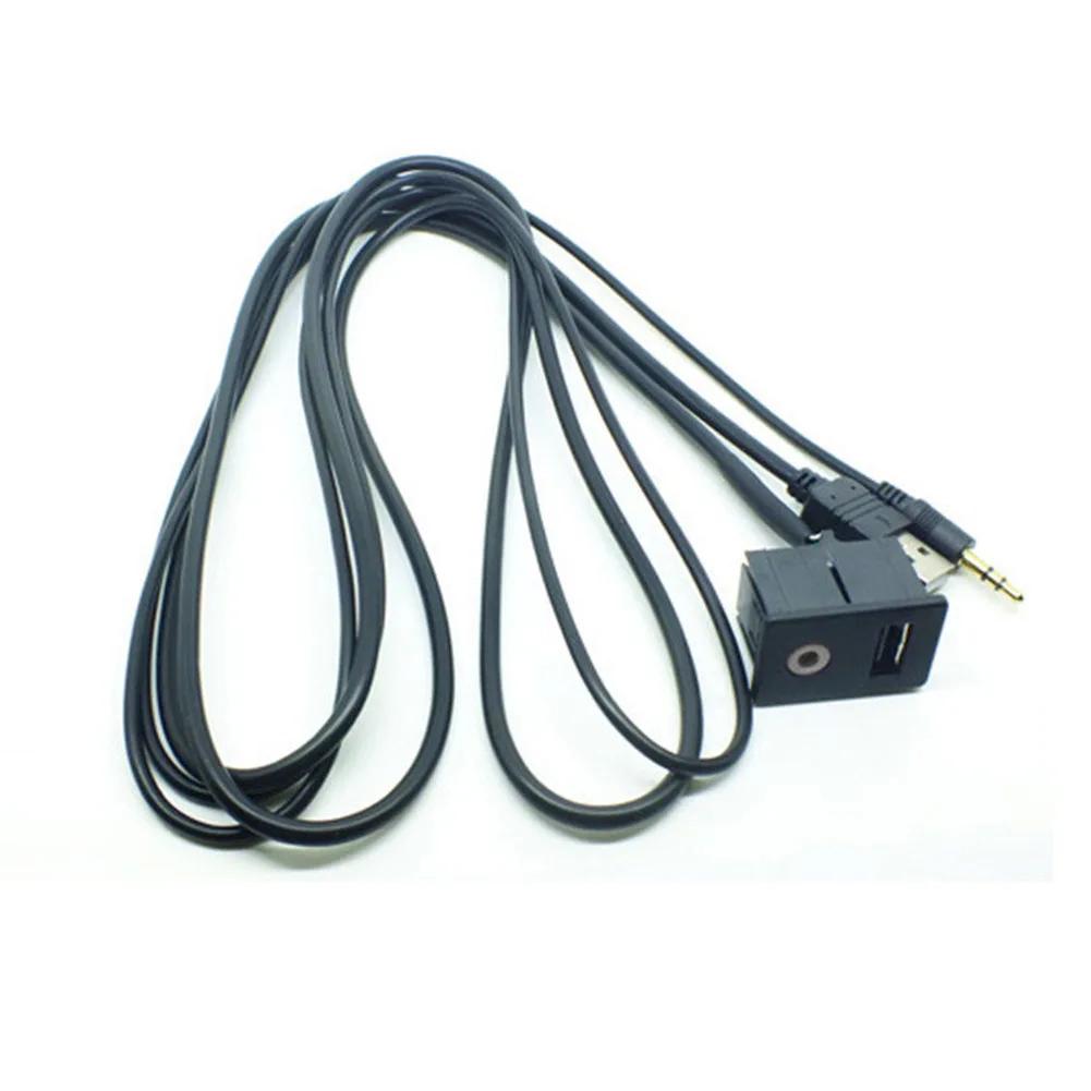 

USB AUX Socket 100cm 1pcs Accessories Adapter Black Cable Car Data Extension Durable Modification High Quality