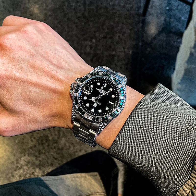 Новинка 2022, Роскошные водонепроницаемые Классические Автоматические механические деловые наручные часы из нержавеющей стали с изображением призрака воды и стразов 
Новинка 2022, Роскошные водонепроницаемые Классические Автоматические механические деловые наручные часы из нержавеющей стали с изображением призрака воды и стразов