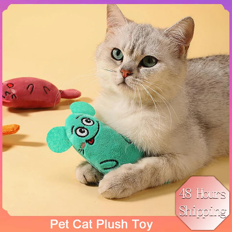 

Pet Cat Plush Toy Built-in Catnip Cute Shape Stuffed Chew Toys Doll Cats Supplies For Anxiety Relief Pet Toys Cat Supplies