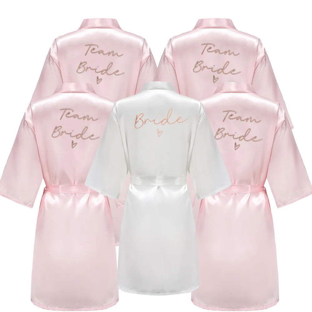 Team Bride Letter Women Wedding Satin Dressing Gown Personalized Custom Name Bathobe Bridal Party Robes Bridesmaid Robes Gift
Team Bride Letter Women Wedding Satin Dressing Gown Personalized Custom Name Bathobe Bridal Party Robes Bridesmaid Robes Gift