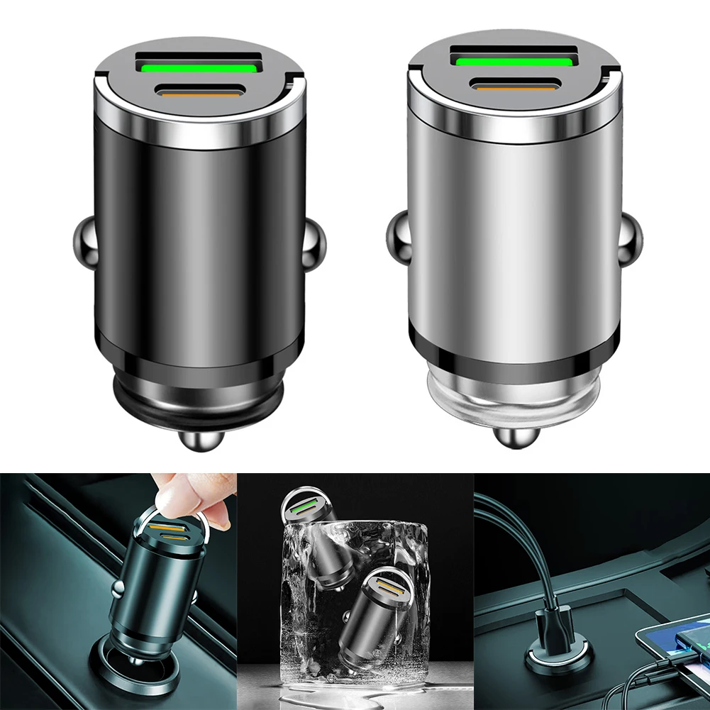 1pc QC3.0 Type C Car Charger 36W PD3.0 Metal Dual USB Fast Charging Adapter 5V/3A 9V/3A Dual Output &Compatible With Wide Match
1pc QC3.0 Type C Car Charger 36W PD3.0 Metal Dual USB Fast Charging Adapter 5V/3A 9V/3A Dual Output &Compatible With Wide Match