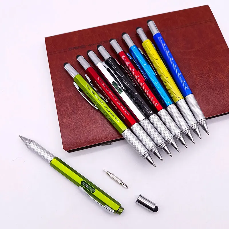 16pcs 6 in1 Multifunction Ballpoint Pen with Handheld Tool Measure Technical Ruler Screwdriver Touch Screen Stylus Spirit Level
16pcs 6 in1 Multifunction Ballpoint Pen with Handheld Tool Measure Technical Ruler Screwdriver Touch Screen Stylus Spirit Level