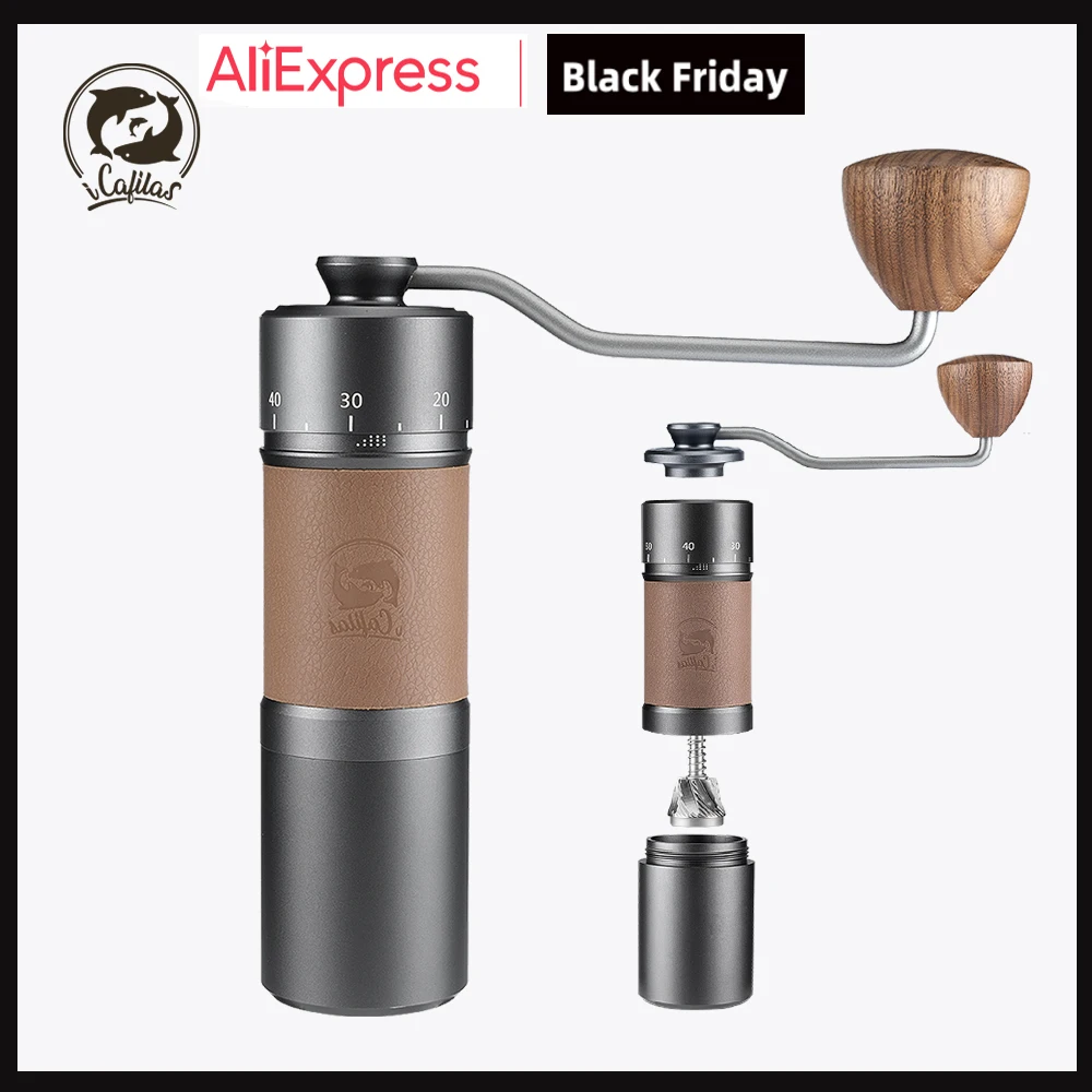 iCafilas Manual Coffee Grinder Portable Mill 420 Stainless Steel 7core 40mm Titanium Plating Burr 30G Capacity
iCafilas Manual Coffee Grinder Portable Mill 420 Stainless Steel 7core 40mm Titanium Plating Burr 30G Capacity