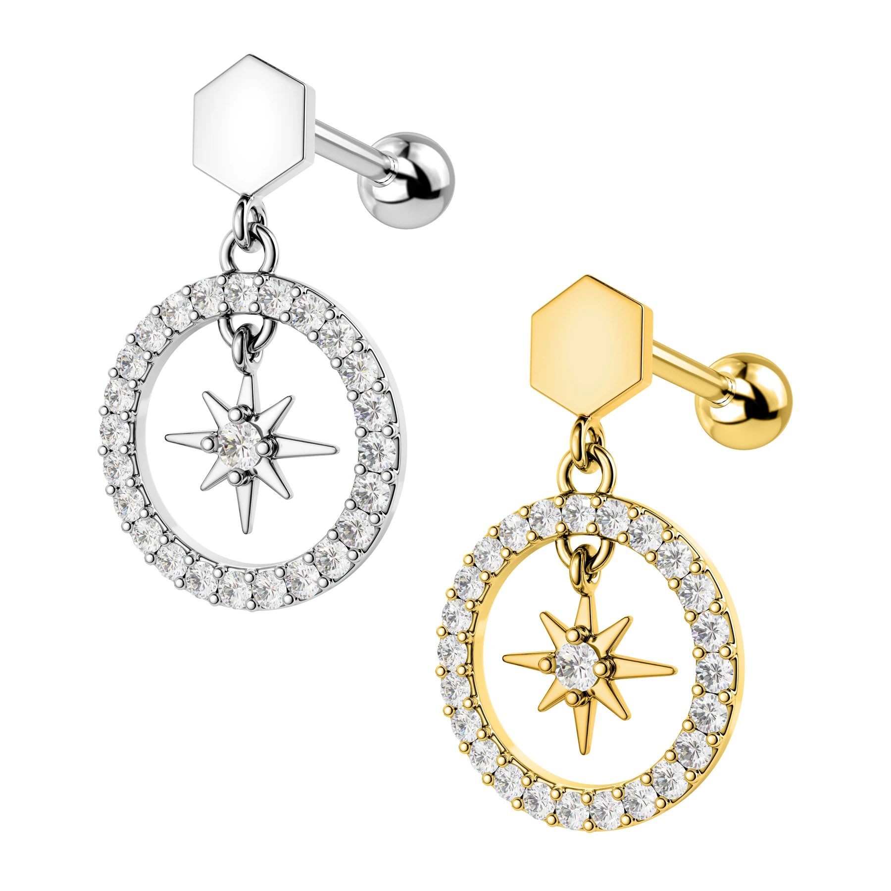 Body Punk Wholesale Belly Button Rings Surgical Steel Black Moon Cat Dangle Navel Rings Piercing Jewelry for Women
Body Punk Wholesale Belly Button Rings Surgical Steel Black Moon Cat Dangle Navel Rings Piercing Jewelry for Women