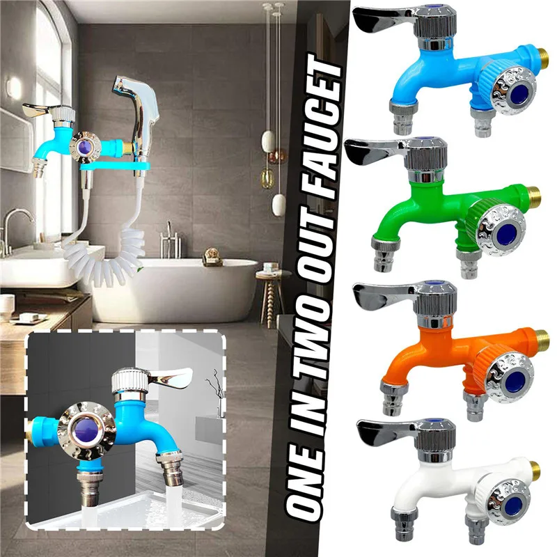 Dual Control Double Outlet Water Tap 1/2" Universal Interface Plastic Faucet Home Bathroom Hose Irrigation Quick Connector
Dual Control Double Outlet Water Tap 1/2" Universal Interface Plastic Faucet Home Bathroom Hose Irrigation Quick Connector