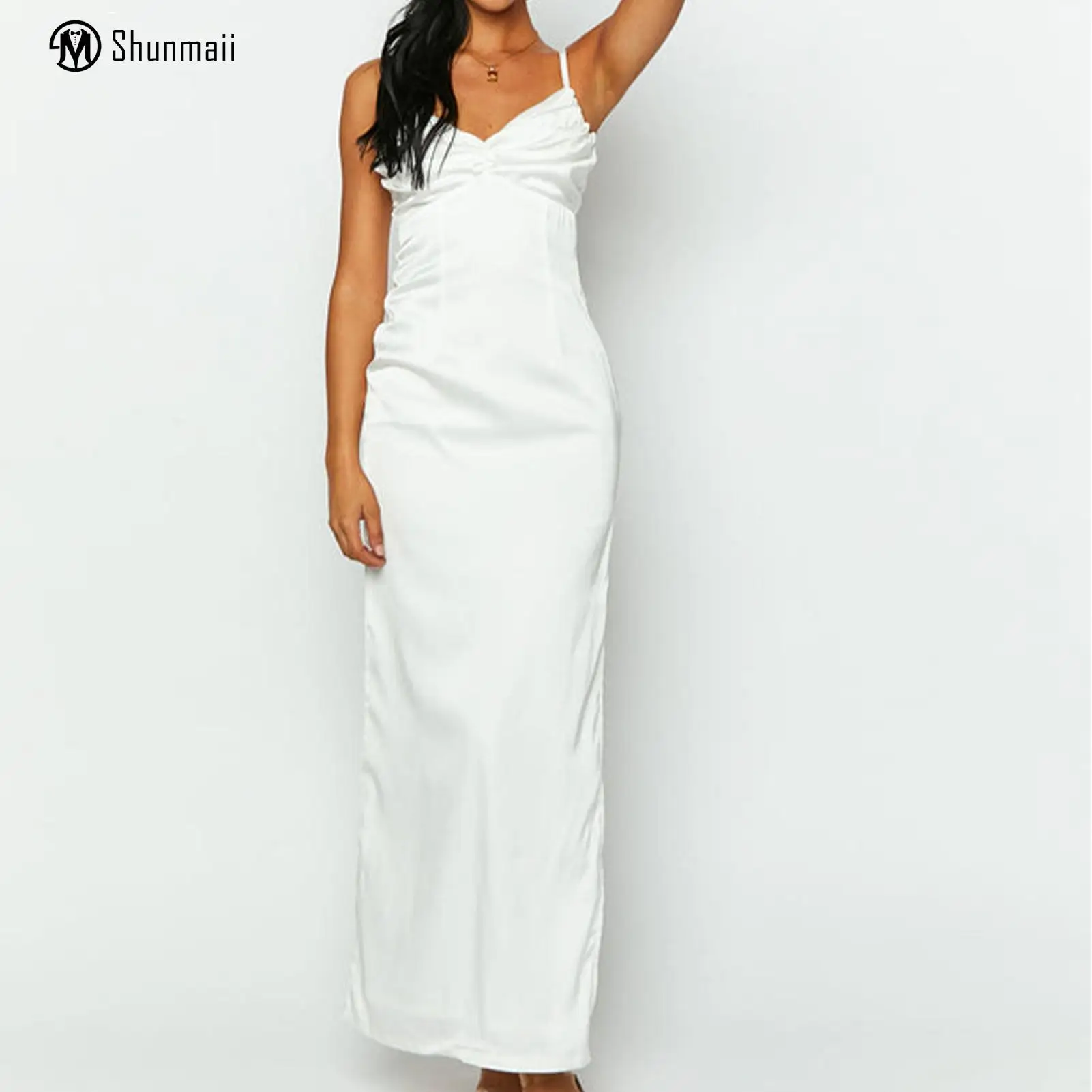 V Neck Side Slit Women Spaghetti Strap Dress Backless Ladies Elegant Long Dress Slim Fit Sexy Y2K Style Vacation Outfit
V Neck Side Slit Women Spaghetti Strap Dress Backless Ladies Elegant Long Dress Slim Fit Sexy Y2K Style Vacation Outfit