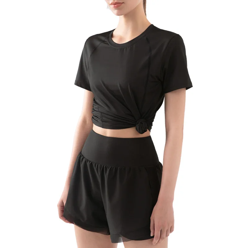 European and American New Waist Closing Sports Short Sleeve Women's Casual Loose Running Yoga Suit Quick Drying Fitness T-shirt
European and American New Waist Closing Sports Short Sleeve Women's Casual Loose Running Yoga Suit Quick Drying Fitness T-shirt
