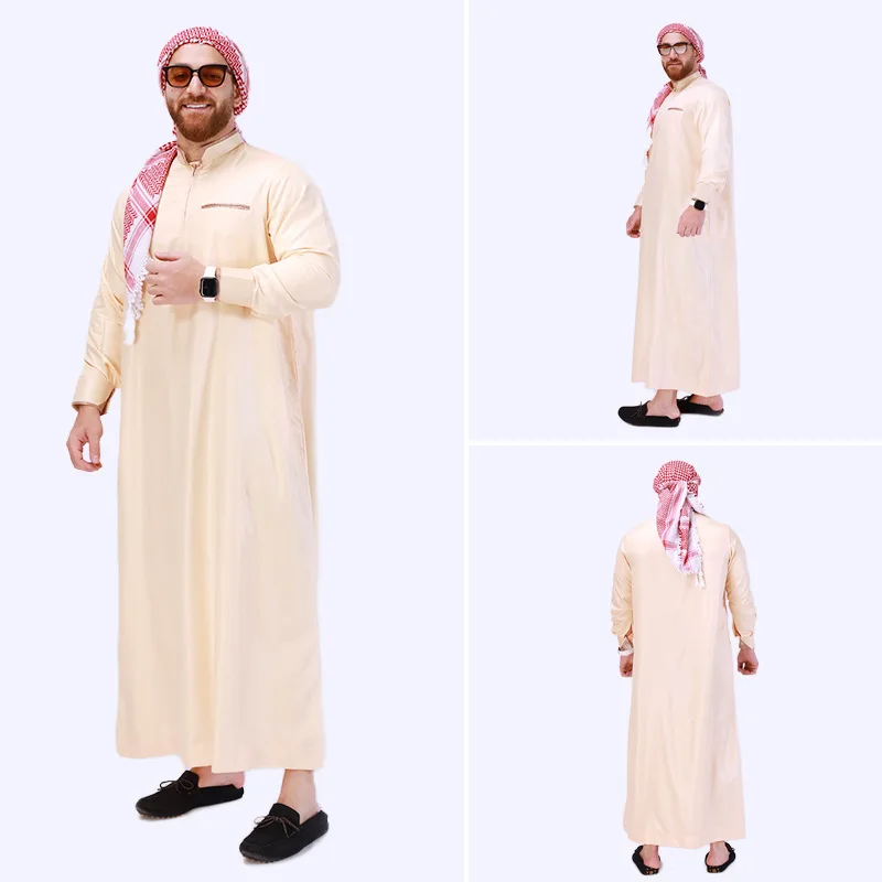 Muslim Fashion Men's Abaya Solid Color Prayer Dress Jubba Thobes Pakistan Kurta Men Ropa Hombre Islamic Clothing Saudi Arabia
Muslim Fashion Men's Abaya Solid Color Prayer Dress Jubba Thobes Pakistan Kurta Men Ropa Hombre Islamic Clothing Saudi Arabia