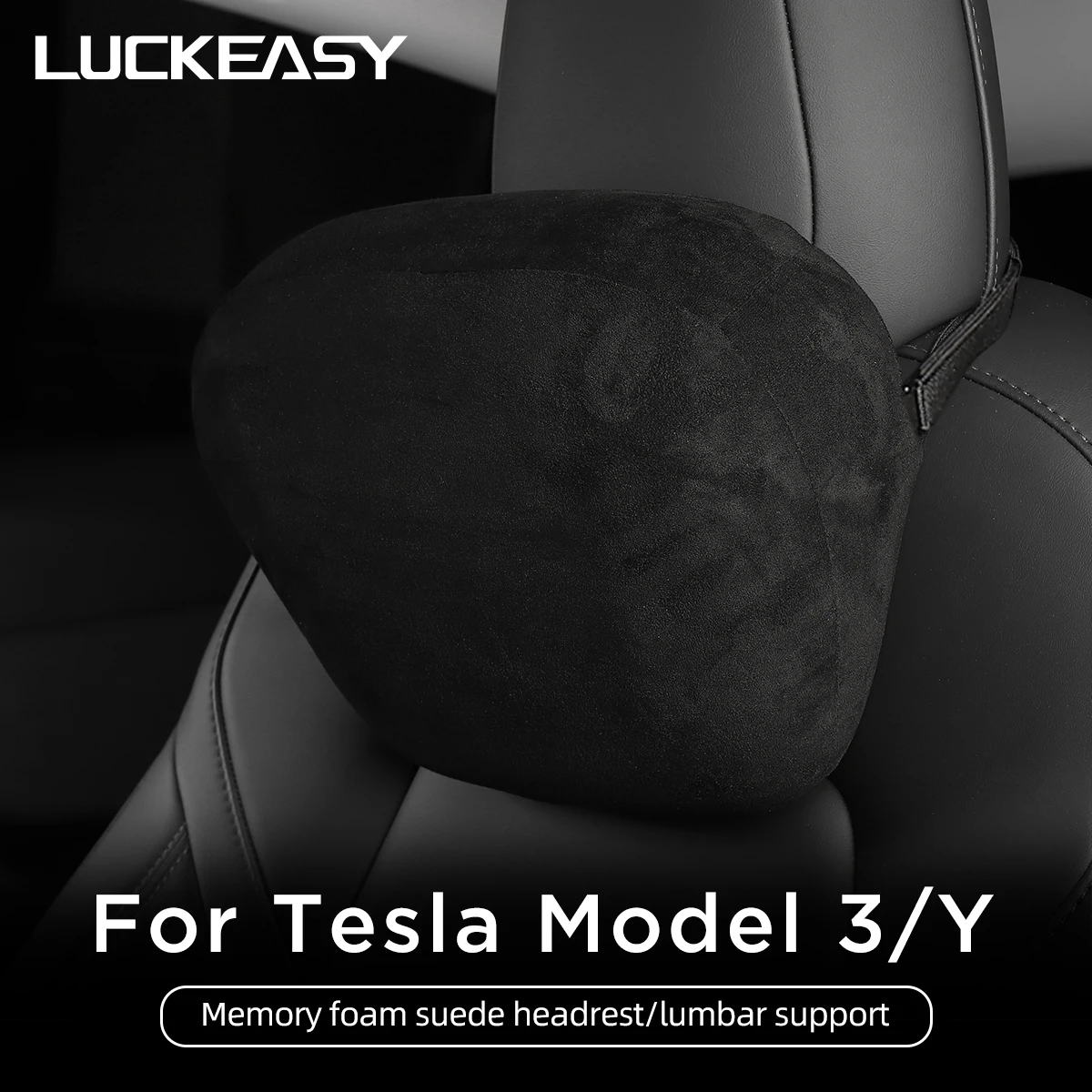 LUCKEASY For Tesla Model 3 Y Skin-friendly And Comfortable Car Memory Foam Suede Headrest Lumbar Support Travel Accessories
LUCKEASY For Tesla Model 3 Y Skin-friendly And Comfortable Car Memory Foam Suede Headrest Lumbar Support Travel Accessories