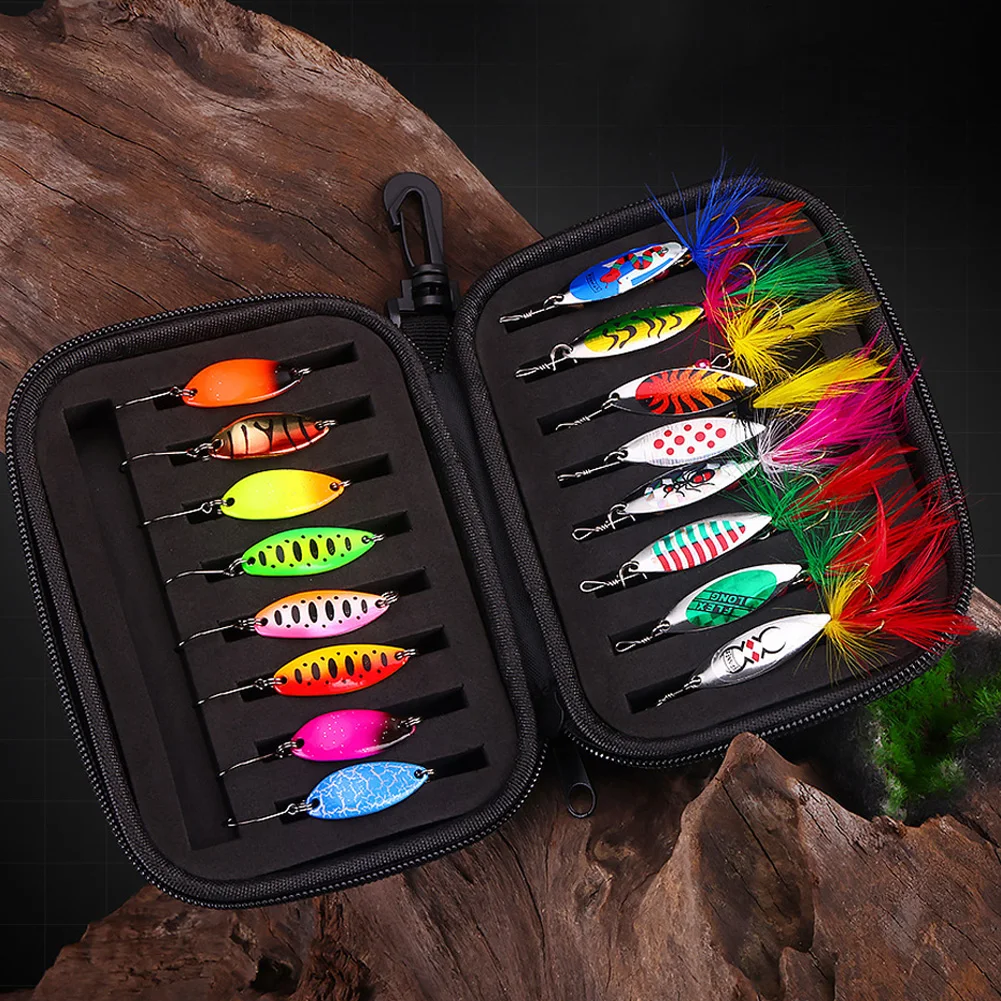16pcs/set Simulation Bionic Lures Rotating Sequins Wobbler Bait Hook Feather Gear Tools with Storage Box Fishing Accessories
16pcs/set Simulation Bionic Lures Rotating Sequins Wobbler Bait Hook Feather Gear Tools with Storage Box Fishing Accessories
