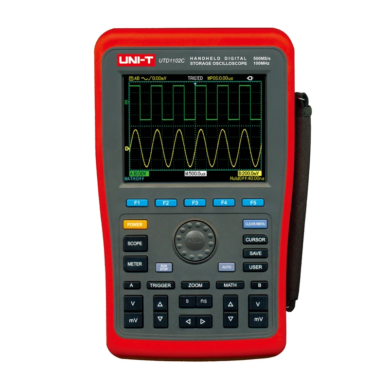 UNI-T UTD1102C Handheld Digital USB Oscilloscope Portable 100MHz 2 Channels Voltage Current Resistance Capacitance Multimeter
UNI-T UTD1102C Handheld Digital USB Oscilloscope Portable 100MHz 2 Channels Voltage Current Resistance Capacitance Multimeter