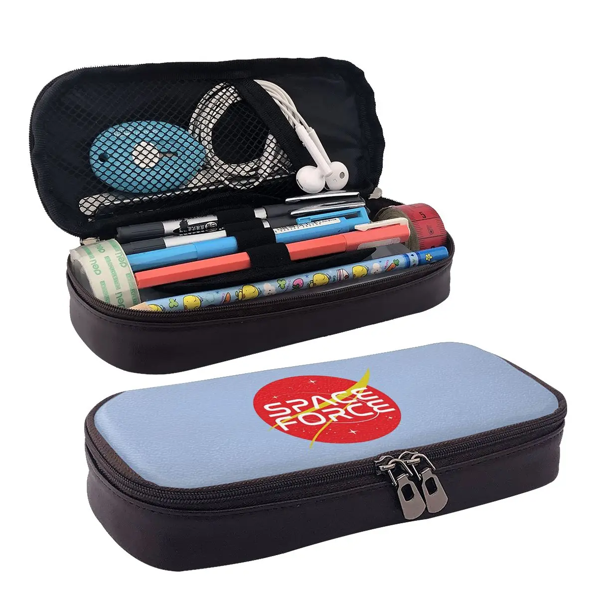 Space Force Logo Leather Pencil Case Zipper Pencil Box Stationery Pen Pouch for Boys Girls School Students Work Office
Space Force Logo Leather Pencil Case Zipper Pencil Box Stationery Pen Pouch for Boys Girls School Students Work Office