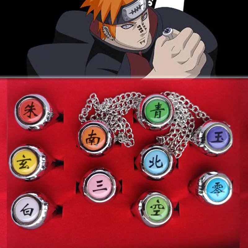Bandai Anime Naruto Cosplay Ring Accessories Akatsuki Itachi Pain Metal Finger Jewelry Rings Kids Toys Mens Womens Gifts
Bandai Anime Naruto Cosplay Ring Accessories Akatsuki Itachi Pain Metal Finger Jewelry Rings Kids Toys Mens Womens Gifts