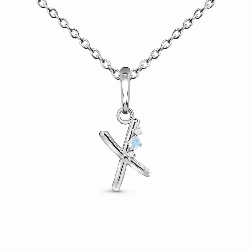 Кулон в виде буквы X из серебра 925 пробы с лунным камнем
Кулон в виде буквы X из серебра 925 пробы с лунным камнем