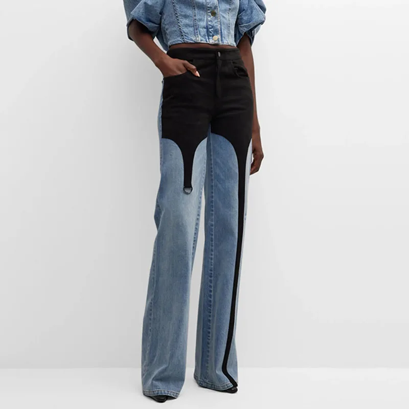 Autumn 2023 new style, straight leg jeans, casual color contrast stitching, fashionable y2k, high waisted pants, women's style
Autumn 2023 new style, straight leg jeans, casual color contrast stitching, fashionable y2k, high waisted pants, women's style