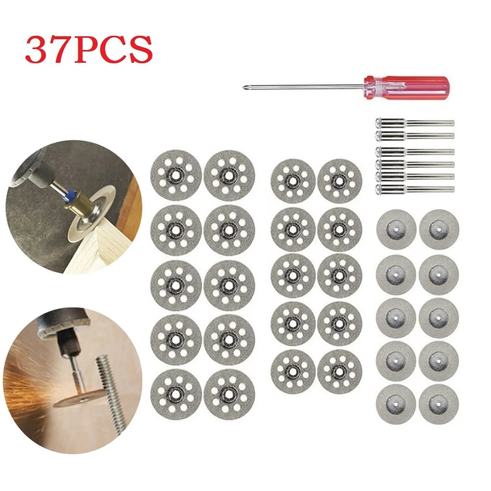 37 Pcs Diamond Cutting Disc Circular Saw Blade 18/22/25mm 3mm Mandrel Shank Hand Screwdriver Set For Power Grinder Cutting Tools
37 Pcs Diamond Cutting Disc Circular Saw Blade 18/22/25mm 3mm Mandrel Shank Hand Screwdriver Set For Power Grinder Cutting Tools