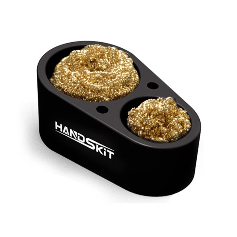 HANDSKIT 1Set Soldering Iron Head Silicon Dross Box Cleaning Holder De-Tinning Cleaner Ball Wire Cleaning Seat Black 
HANDSKIT 1Set Soldering Iron Head Silicon Dross Box Cleaning Holder De-Tinning Cleaner Ball Wire Cleaning Seat Black