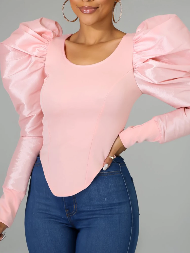 Women Tops Long Sleeves O Neck Tee Shirt Elegant Office Ladies Spring Fashion Slim Elastic Solid 2023 New Trending Classy Bluas 
Women Tops Long Sleeves O Neck Tee Shirt Elegant Office Ladies Spring Fashion Slim Elastic Solid 2023 New Trending Classy Bluas