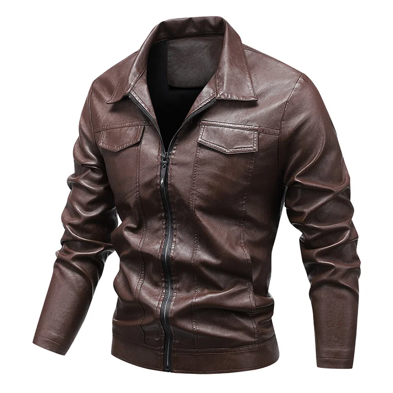Autumn Plus Size Men's Leather Jacket Fashion Casual Biker Oblique Zipper PU Jackets Motorcycle Windproof Genuine Leather Coats 
Autumn Plus Size Men's Leather Jacket Fashion Casual Biker Oblique Zipper PU Jackets Motorcycle Windproof Genuine Leather Coats