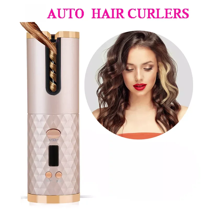 

Hair Curl Waves Wand Automatic Curler Iron USB Rechargeable Wireless Hair Ceramic Curling Iron Curlers Hair Salon Curly Styler