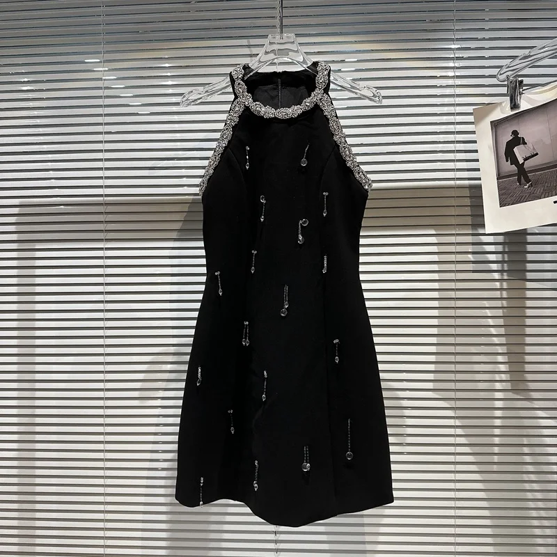 BORVEMAYS 2023 Spring Summer New Fashion Trend O Neck Sleeveless Patchwork Diamonds Temperament Banquet Dress Women WZ1013
BORVEMAYS 2023 Spring Summer New Fashion Trend O Neck Sleeveless Patchwork Diamonds Temperament Banquet Dress Women WZ1013