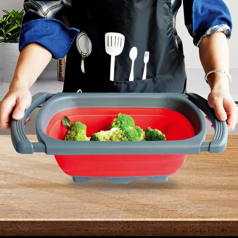 Silicone Folding Drain Basket Fruit Vegetable Washing Basket Foldable Strainer Colander Collapsible Drainer Kitchen Storage Tool 
Silicone Folding Drain Basket Fruit Vegetable Washing Basket Foldable Strainer Colander Collapsible Drainer Kitchen Storage Tool