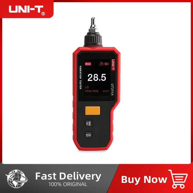 UNI-T UT311A UT312A Handheld Vibration Tester LCD TFT Auto-Rotating Screen Wide Measurement Displacement Testers 2.4″ TFT Screen
UNI-T UT311A UT312A Handheld Vibration Tester LCD TFT Auto-Rotating Screen Wide Measurement Displacement Testers 2.4″ TFT Screen