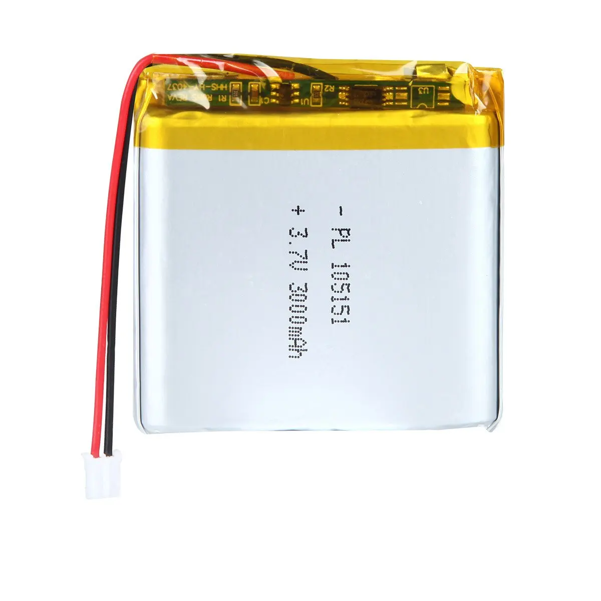AKZYTUE 3.7V 3000mAh 105151 Rechargeable Lipo Battery with JST Connector
AKZYTUE 3.7V 3000mAh 105151 Rechargeable Lipo Battery with JST Connector