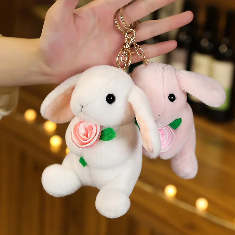 12cm Kawaii Soft Plush Bunny plush doll toy Cute mobile phone pendant / key chain / school bag pendant DIY Ornaments girls Gifts 
12cm Kawaii Soft Plush Bunny plush doll toy Cute mobile phone pendant / key chain / school bag pendant DIY Ornaments girls Gifts