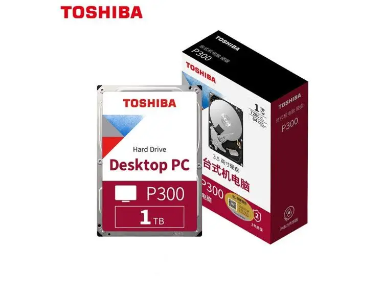 

Toshiba 1TB desktop mechanical hard drive 64MB 7200RPM SATA interface P300 series (HDWD110)