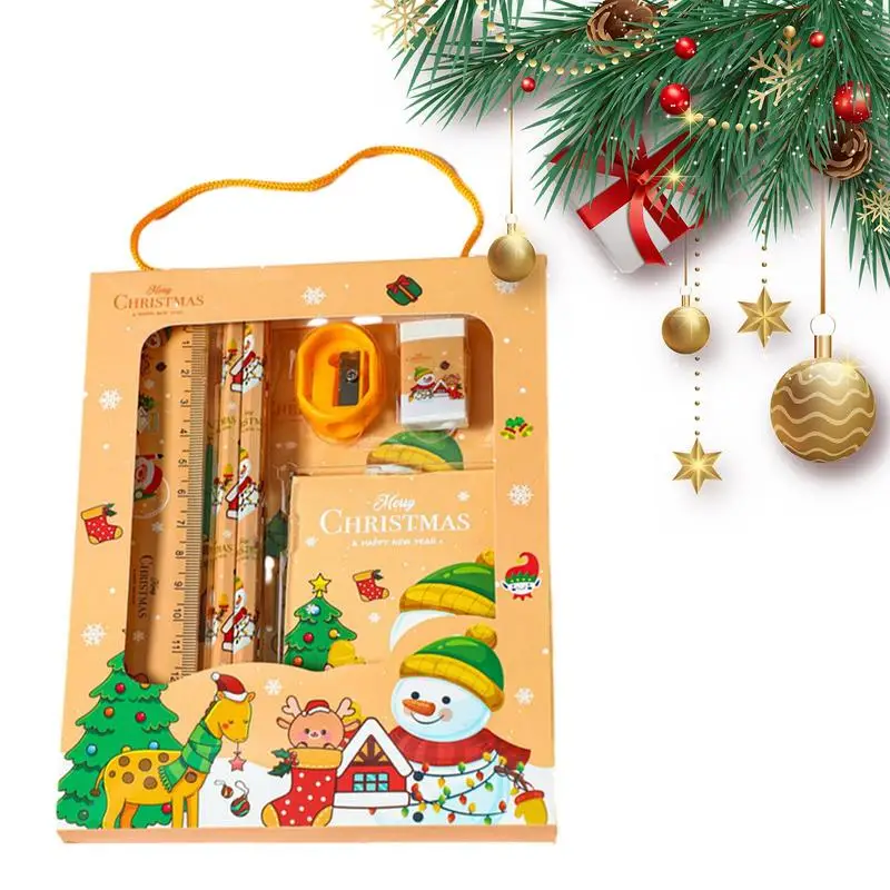 Christmas Stationery Gift Set 6-Piece Christmas Stationery Set Fashionable Style Stationery Accessory For Kindergarten Prizes
Christmas Stationery Gift Set 6-Piece Christmas Stationery Set Fashionable Style Stationery Accessory For Kindergarten Prizes