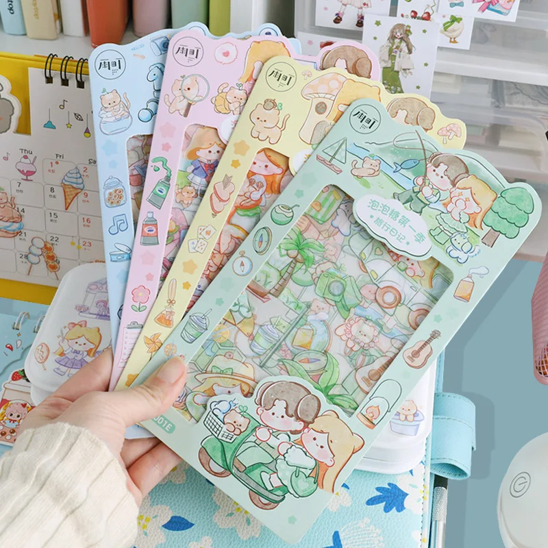 4 pcs/pack Kawaii Bubble Gum Girl PET Cartoon Stickers Scrapbooking Diy Journal Stationery Sticker Cute Decor Aesthetic Gift
4 pcs/pack Kawaii Bubble Gum Girl PET Cartoon Stickers Scrapbooking Diy Journal Stationery Sticker Cute Decor Aesthetic Gift