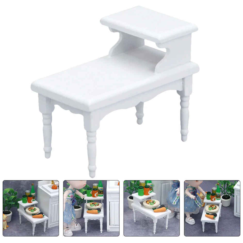 Home Accents Decor White Double Layer Tea Table Model Wooden Small House Accessory Mini Ornament Micro Scene
Home Accents Decor White Double Layer Tea Table Model Wooden Small House Accessory Mini Ornament Micro Scene