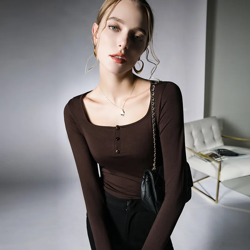 New 2023 Magnificent Women Autumn Winter T-shirt Elastic Force Female Sexy Crop Top Clothes Casual Simple Blouses Grace Meeting
New 2023 Magnificent Women Autumn Winter T-shirt Elastic Force Female Sexy Crop Top Clothes Casual Simple Blouses Grace Meeting