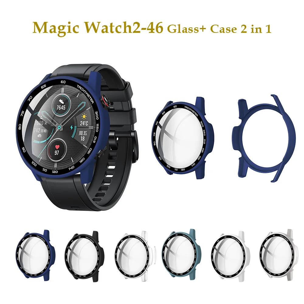 Tempered Glass Case for Honor Magic Watch2 46mm Case with Tempered Film Full Cover Bumper Plated Shell for Honor Magic 2 46mm
Tempered Glass Case for Honor Magic Watch2 46mm Case with Tempered Film Full Cover Bumper Plated Shell for Honor Magic 2 46mm