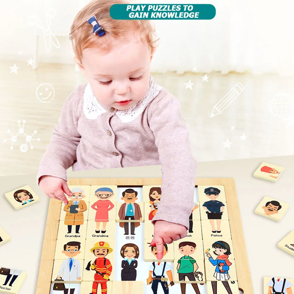 36pcs Wooden Cartoon Cognition Matching Puzzles Rich in Color Benefiting Eyes Development Children Wisdom Development Toy
36pcs Wooden Cartoon Cognition Matching Puzzles Rich in Color Benefiting Eyes Development Children Wisdom Development Toy