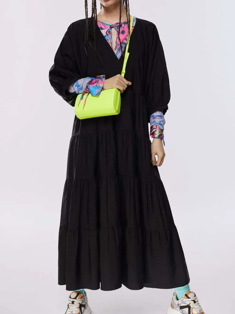 Женское платье с V-образным вырезом KUMSVAG, однотонное винтажное платье из 2022 хлопка и поплина с длинными рукавами, элегантное Свободное плать...
Женское платье с V-образным вырезом KUMSVAG, однотонное винтажное платье из 2022 хлопка и поплина с длинными рукавами, элегантное Свободное плать...