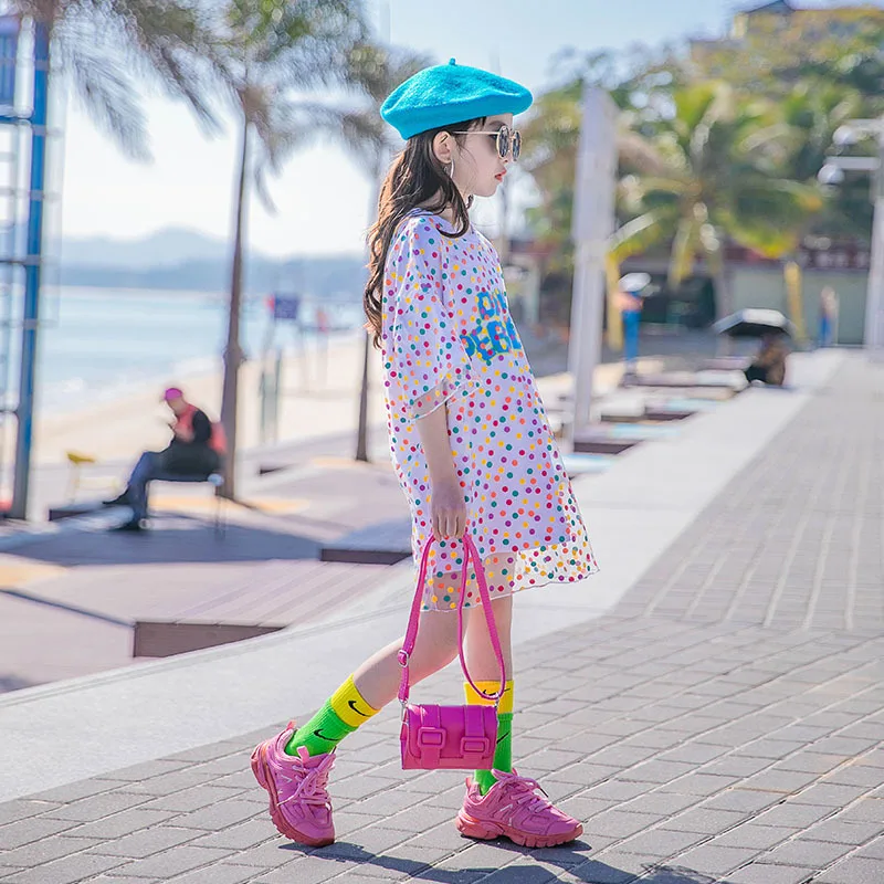 Girls' dress summer children's Korean style skirt big children's summer loose polka dot princess dress
Girls' dress summer children's Korean style skirt big children's summer loose polka dot princess dress
