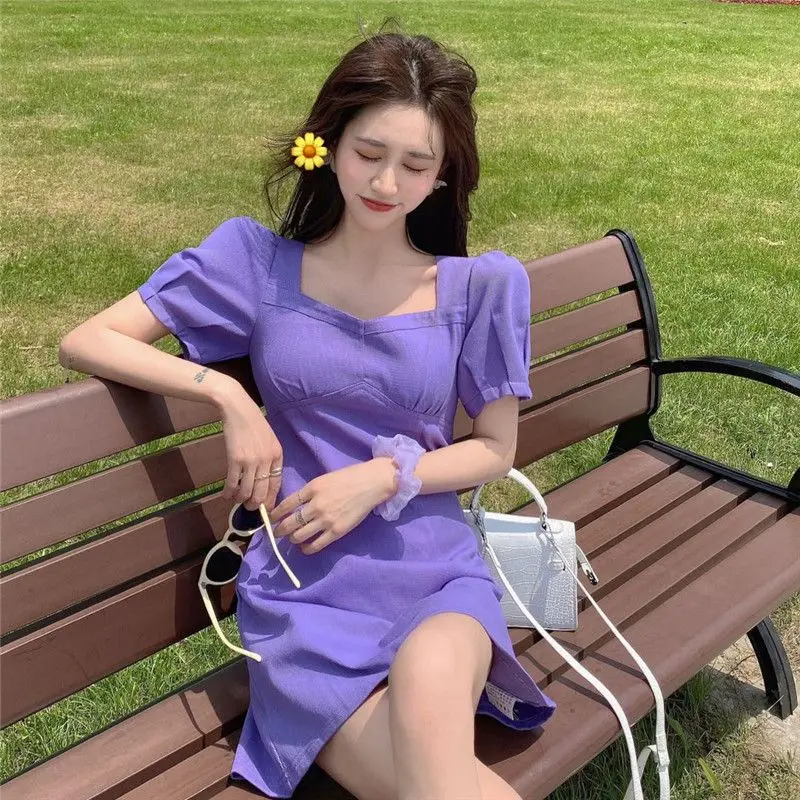 Платье женское с квадратным вырезом, тонкое короткое французское фиолетовое платье в стиле академии, с завязками на талии и рукавами-фонариками, лето 2023
Платье женское с квадратным вырезом, тонкое короткое французское фиолетовое платье в стиле академии, с завязками на талии и рукавами-фонариками, лето 2023