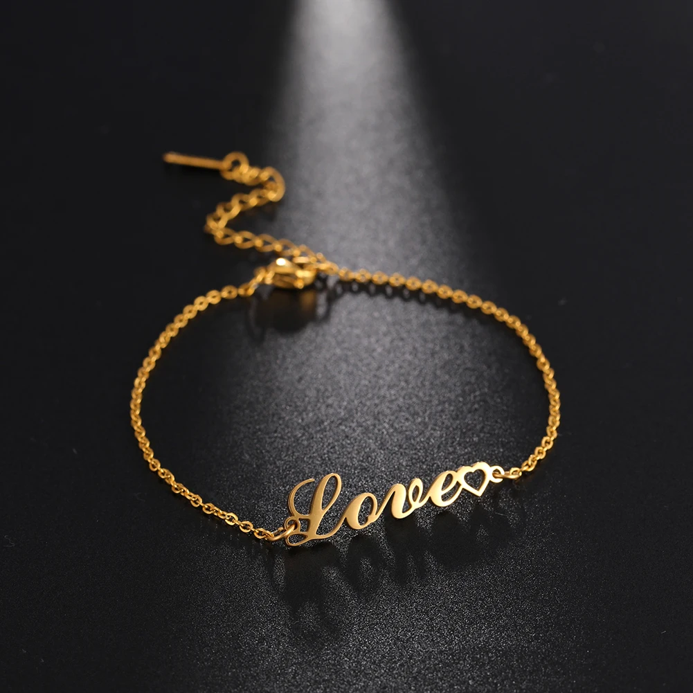 Amaxer Stainless Steel Bracelet For Women Man Love Heart Gold And Silver Color Pulseira Feminina Lover's Engagement Jewelry Gift
Amaxer Stainless Steel Bracelet For Women Man Love Heart Gold And Silver Color Pulseira Feminina Lover's Engagement Jewelry Gift