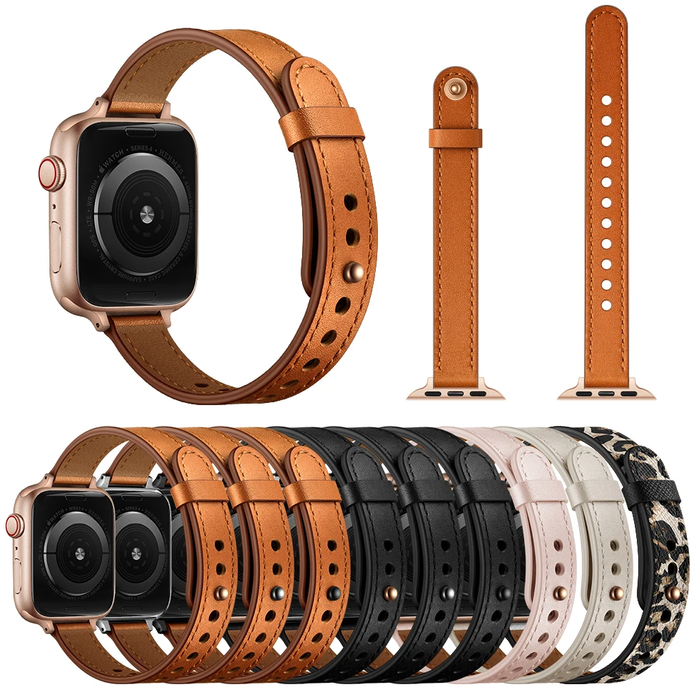 Fashion Thin Leather Strap for Apple Watch Series 7 6 5 4 3 2SE Watch Bands for IWatch 38MM 40MM 42MM 44MM Bracelet Correa Wrist
Fashion Thin Leather Strap for Apple Watch Series 7 6 5 4 3 2SE Watch Bands for IWatch 38MM 40MM 42MM 44MM Bracelet Correa Wrist