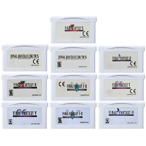 GBA Game fFinal Fantasy Cartridge 32-битная карта для игровой консоли Высококачественный белый